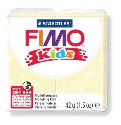 Masa plastyczna termoutwardzalna Fimo Kids, żółta perłowa, 42 g, kostka Staedtler