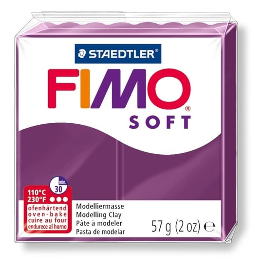 Masa plastyczna termoutwardzalna Soft, Fimo, fiolet królewski, 57 g, kostka Staedtler