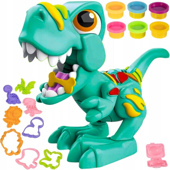 Masa Plastyczna Zestaw Kreatywny Nakarm Dinozaura + Akcesoria dla Dzieci Artemis