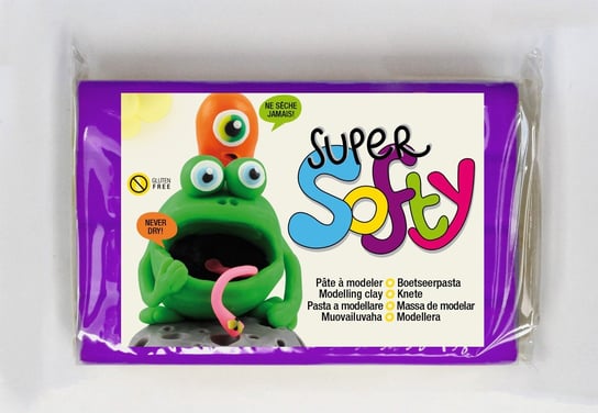 Masa Super-Softy, fioletowa, 350 g The Clay and Paint Factory
