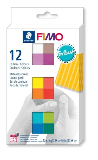 Masa termoutwardzalna Fimo soft, zestaw 12 kostek Staedtler