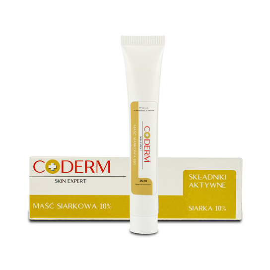 Maść siarkowa Coderm świerzb grzybica trądzik 25 ml | Sklep EMPIK.COM
