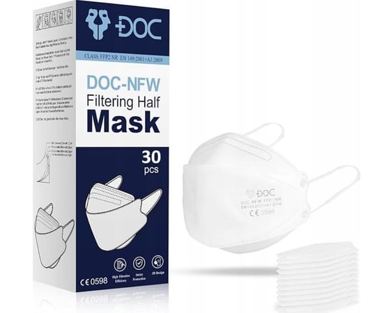 Maseczki chirurgiczne Doc DOC-NFW CE 0598 3 Warstwowe 30 sztuk BT.24