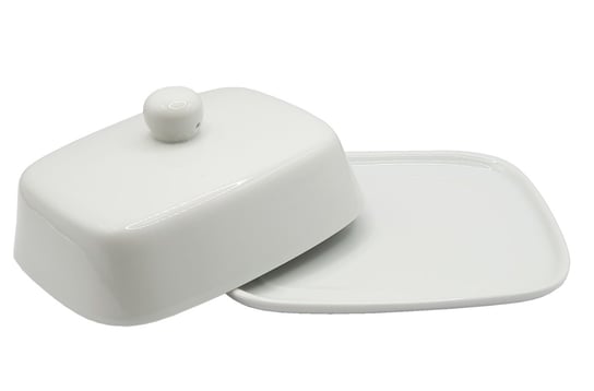 Maselniczka porcelanowa z pokrywą biała maselnica Inna marka