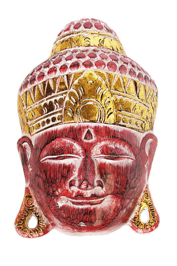 Maska Budda Drewniana Rzeźba 30Cm Indonezja Jakarta