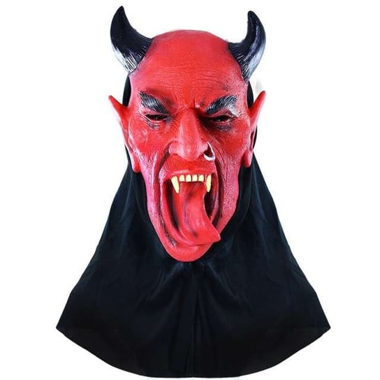 Maska, Diabeł, czerwona, rozmiar uniwersalny Party Tino