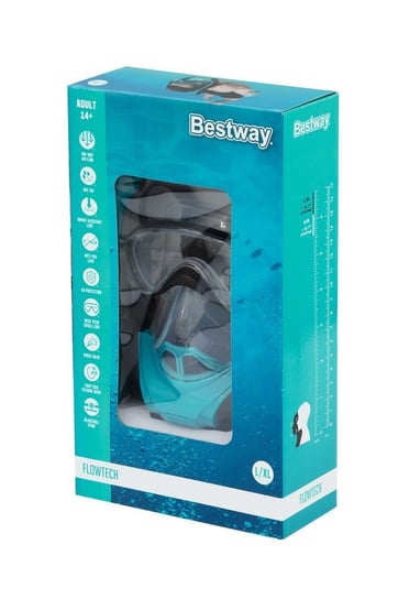 Maska Do nurkowania Pełnotwarzowa Maska ​​Do Snorkelingu L/XL Bestway 24058 Bestway