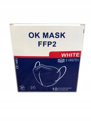 Maska FFP2 5-Warstwowa 10 szt, certyfikat CE1463 Inna marka