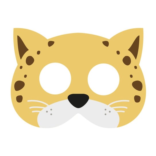 Maska filcowa Gepard - przebranie dla dzieci PartyPal