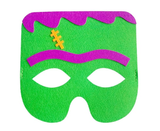 Maska Filcowa Zielony Potwór, 18X17 Cm GoDan