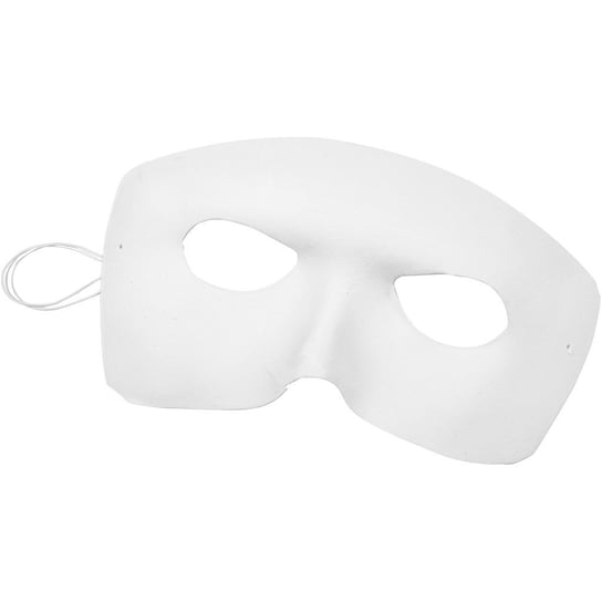 Maska Harlekina plastikowa, biała, 17x12 cm Creativ Company