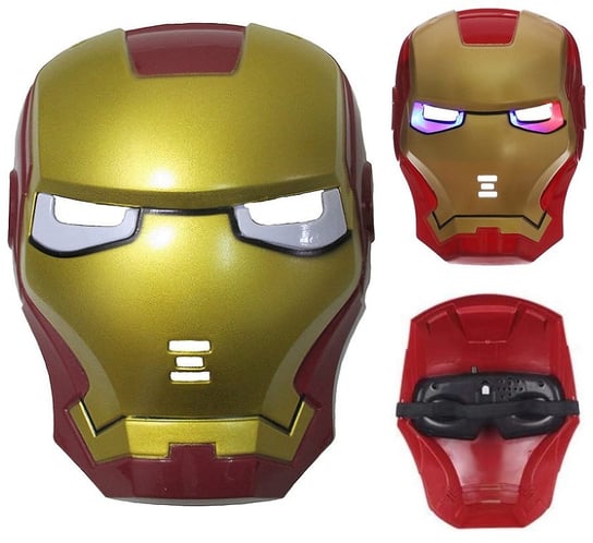 Maska Iron Man Świecąca Led Superbohater, Hopki Hopki