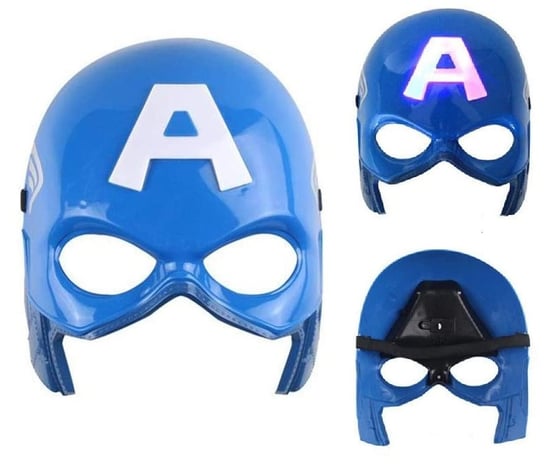 Maska Kapitan Ameryka Świecąca Led Superbohater, Hopki Hopki