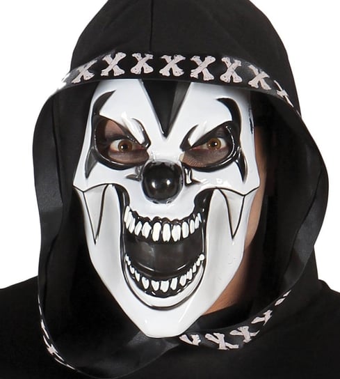 Maska klauna z horroru, czarno-biała, rozmiar uniwersalny Party Tino