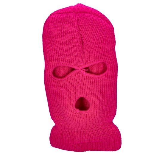 Maska kominiarka na twarz fuksja neonowa różowa ABC