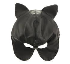 Maska lateksowa, Kot, czarna GODAN