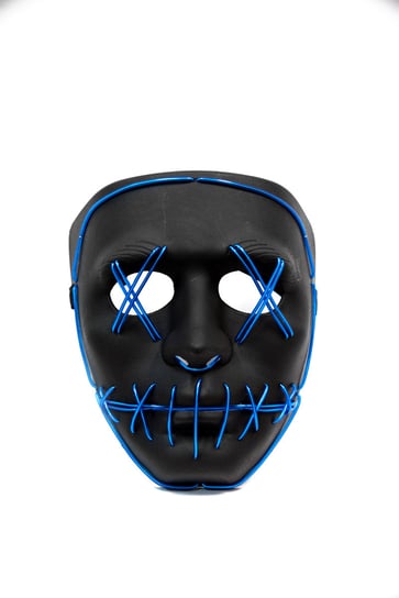 Maska Led Halloween, Niebieska Bestomi