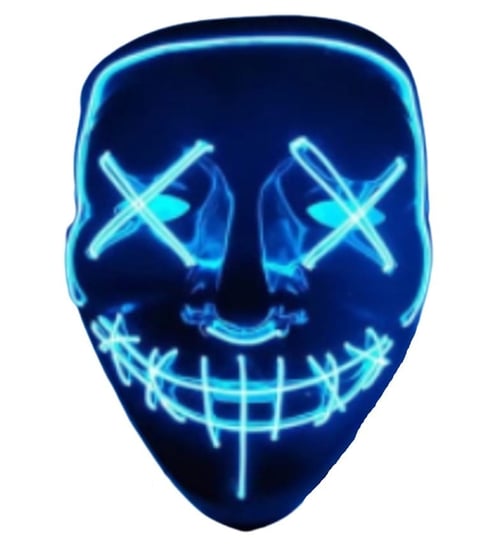 Maska LED świecąca imprezowa purge koncert impreza SATIS