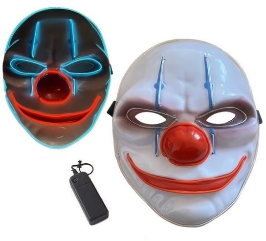 Maska Led Świecąca Klaun Joker Halloween Karnawał Hopki
