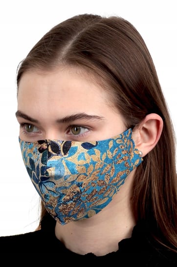 Maska maseczka bawełniana dwuwarstwowa profilowana, maska mozaika ABG-DRUK