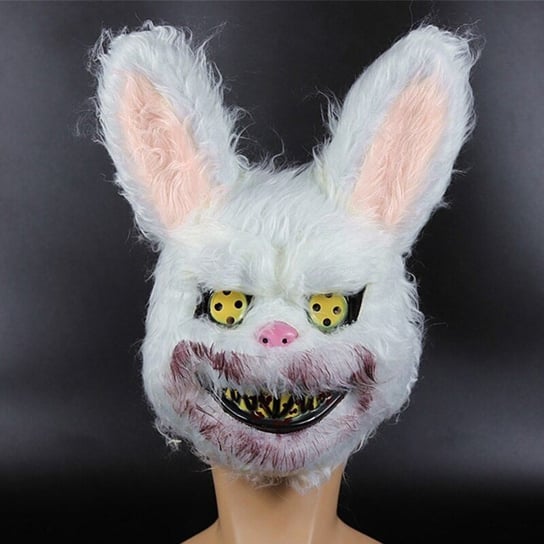 Maska Na Halloween Krwawy Biały Królik Bloody Bunny Cosplay Inna marka