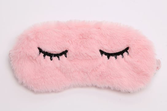 Maska na oczy do spania, poliester, różowa, 28 cm Sil