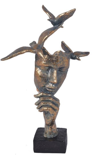 Maska na podstawie z ptakami złoto-grafitowa Inna marka