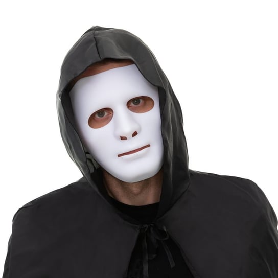 Maska na twarz biała matowa uniwersalna 18cm ABC
