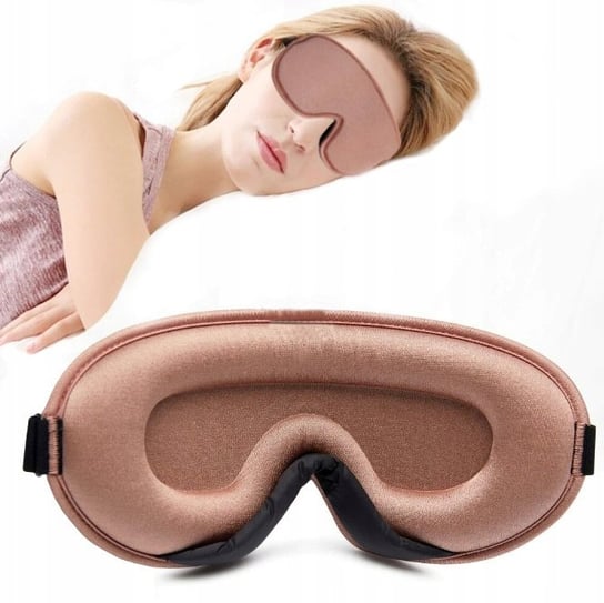 Maska Opaska Na Oczy 3D Do Spania, Beżowa Domzpaneli