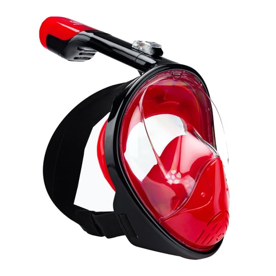 Maska pełnotwarzowa do snorkelingu AQUASTIC czerwona SMA-01SC L-XL AQUASTIC