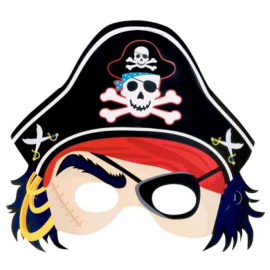 Maska, Pirat, czarna, rozmiar uniwersalny Amscan