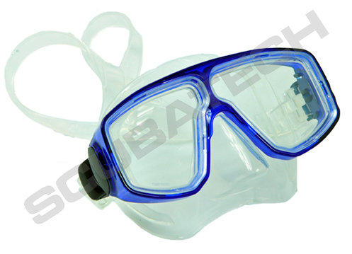 Maska Scubatech Corsica, bezbarwny silikon, niebieska ramka Inny producent