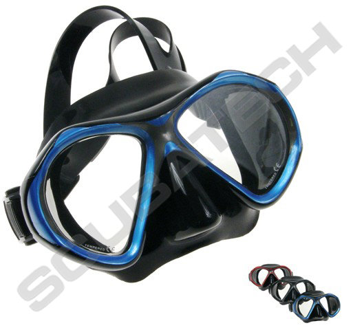 Maska Scubatech Viper, czarny silikon, niebieska ramka Inny producent