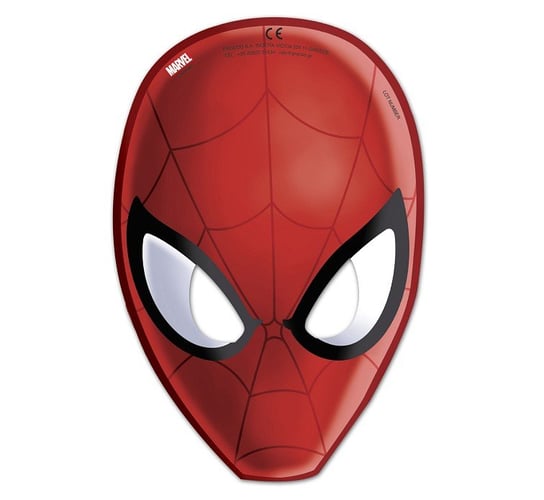 Maska, Ultimate Spiderman Web Warriors, czerwona, 6 sztuk Inna marka