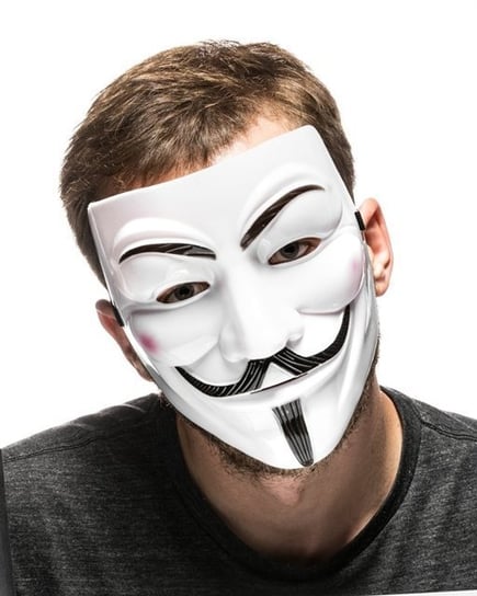 Maska V jak Vendetta - Anonymous, Guy Fawkes - BIAŁA Gadget Master
