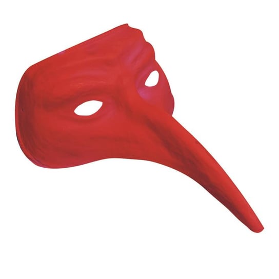 Maska wenecka Bocian, czerwona, rozmiar uniwersalny Winmann