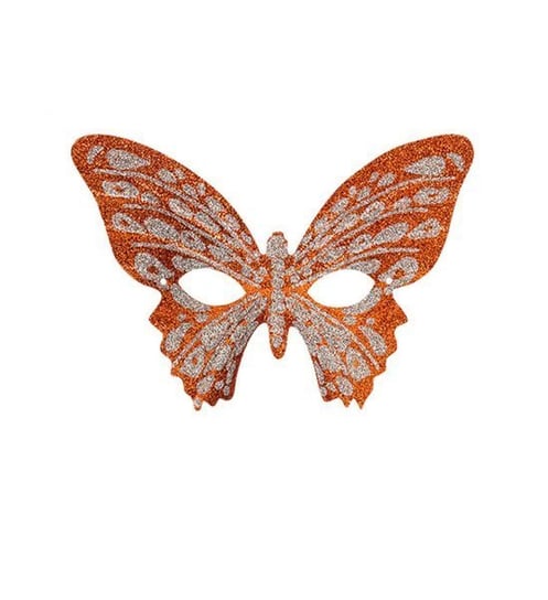 Maska wenecka, motyl, pomarańczowa Widmann