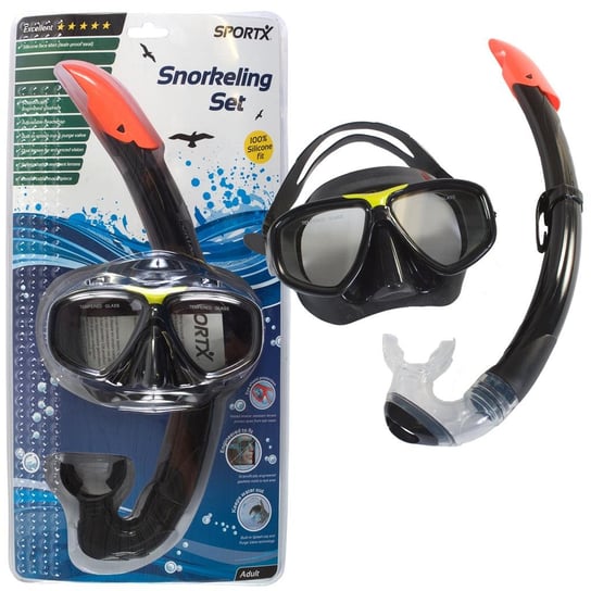 Maska z fajką do nurkowania dla dorosłych SportX