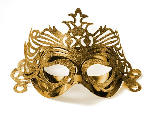 Maska z ornamentem, złota, rozmiar uniwersalny PartyDeco