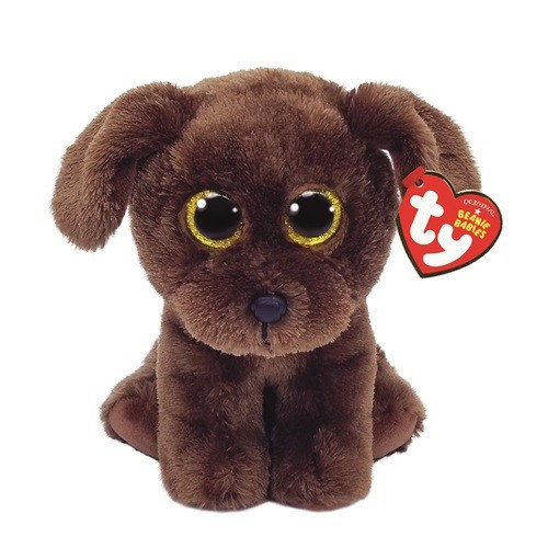Maskotka Beanie Babies Nuzzle, 15 cm - brązowy pies Ty