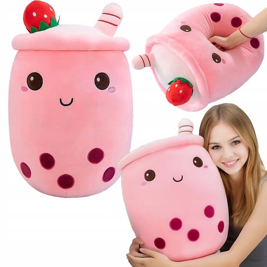Maskotka Pluszak Poduszka 50 Cm Różowa Bubble Tea Duża Pluszowa Kawaii Xxl Inna marka