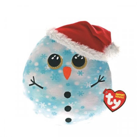 Maskotka poduszka TY Squishy Beanies - bałwanek Fleck 22cm Ty