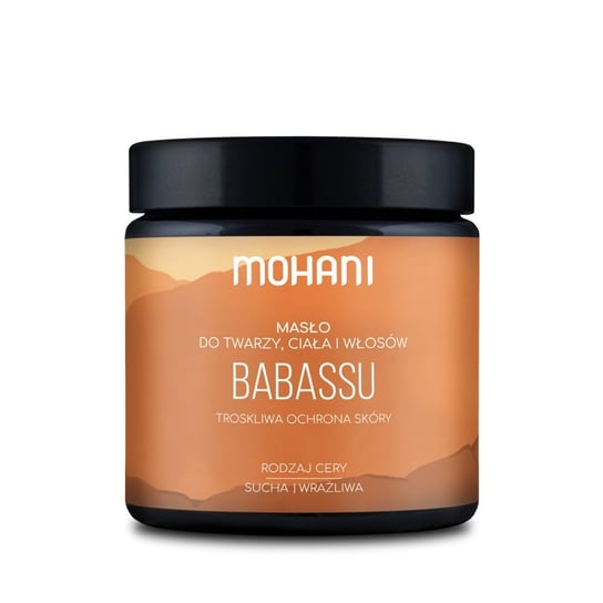 MASŁO BABASSU NATURALNE DO CIAŁA TWARZY WŁOSÓW MOHANI 100 g MOHANI