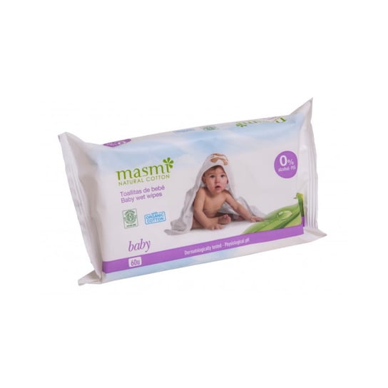 Masmi Chusteczki Oczyszczające Dla Dzieci 100% Bawełny Organicznej 60 Szt. Baby Masmi