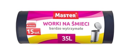 Master Bardzo Wytrzymałe Worki Na Śmieci 35L 15 Sztuk Master