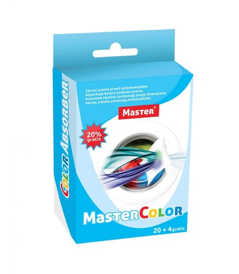 Master Color Chusteczki Zapobiegające Zafarbowaniu Ubrań Podczas Prania 24 Sztuki MASTER