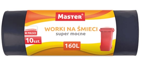 Master Worki Na Śmieci Mocne 160L 10 Sztuk Master