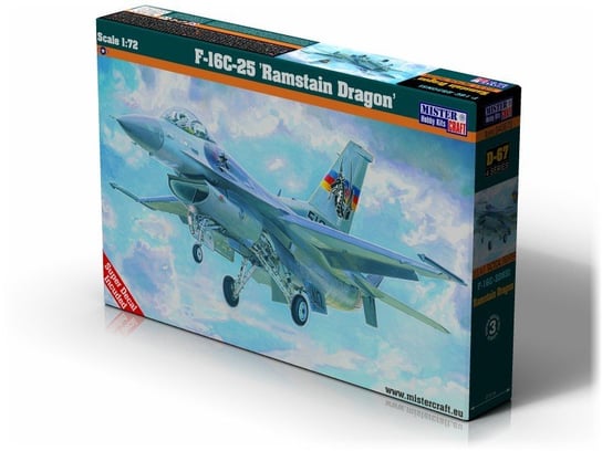 Mastercraft, F-16C-30 Ramstain Dragon 1:72, Model do sklejania, 8+ Mistercraft