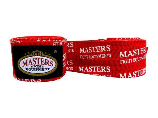 Masters, Bandaże bokserskie bawełniane, BB1-4N, czerwony Masters Fight Equipment
