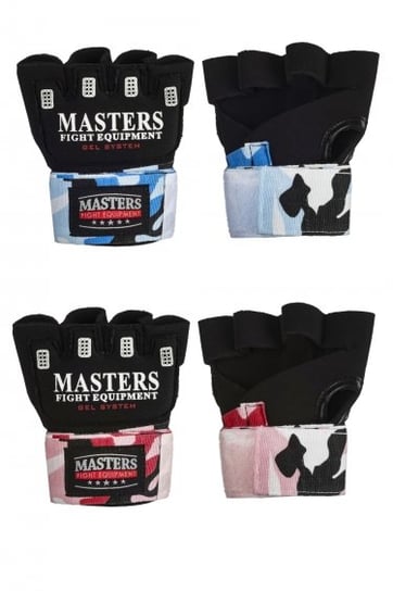 Masters, Bandaże bokserskie żelowe, Camouflage BBŻ-MFE-CAMO, niebieski, rozmiar L/XL Masters Fight Equipment
